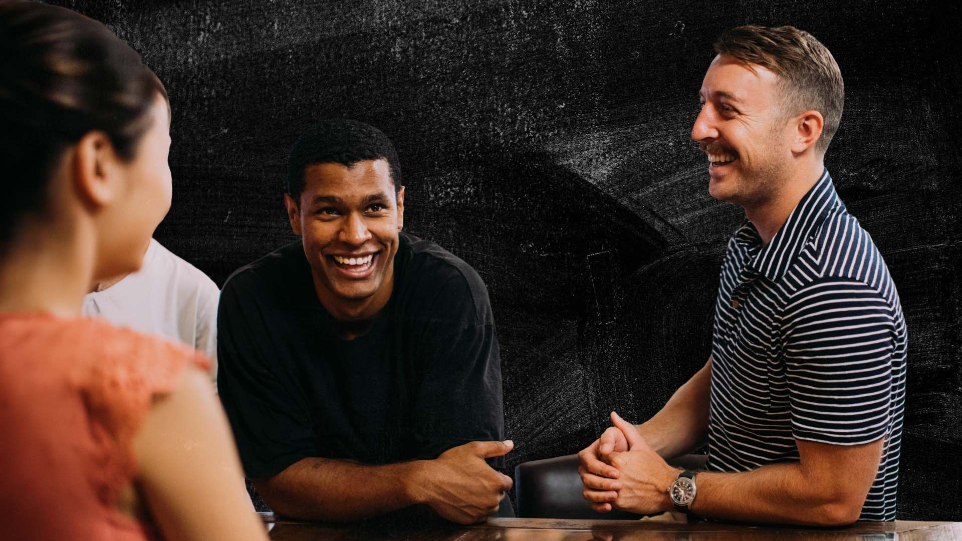Image of smiling people at work.