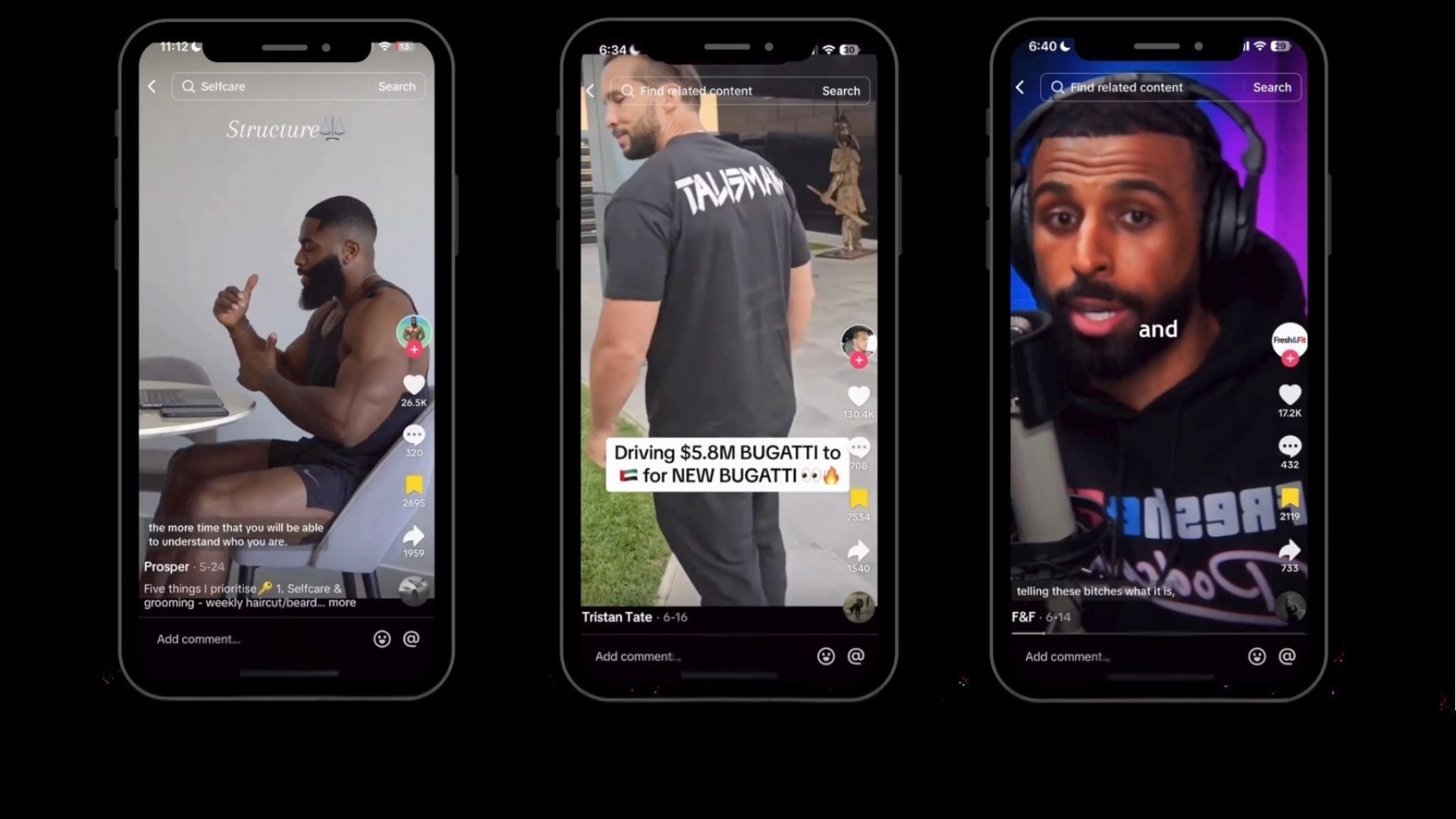 Photo showing screen captures on mobile devices.