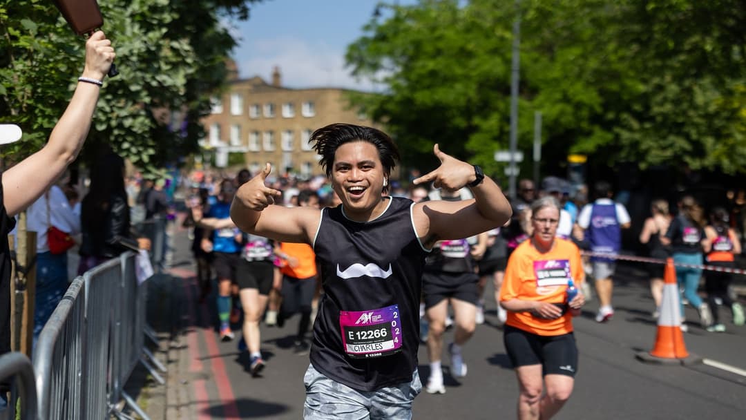 Charles running the Hackney half marathon