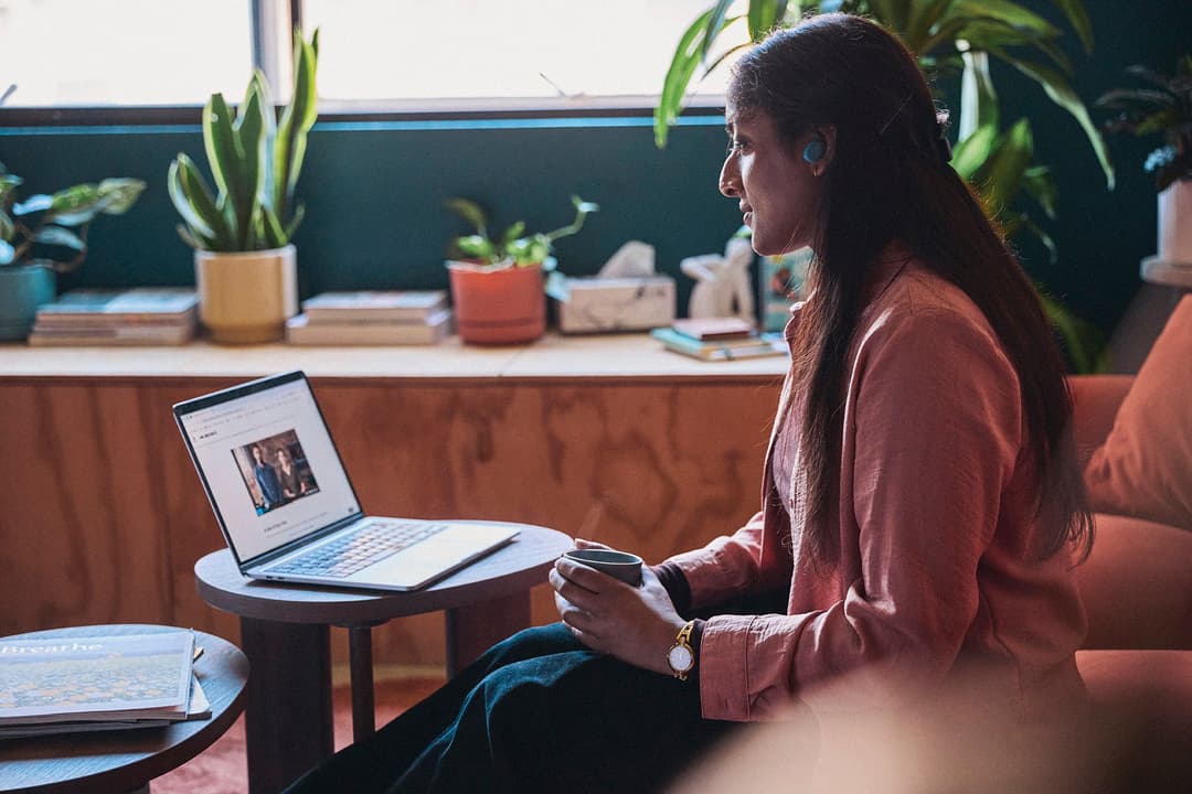 Mental health professional in a zoom session with a patient