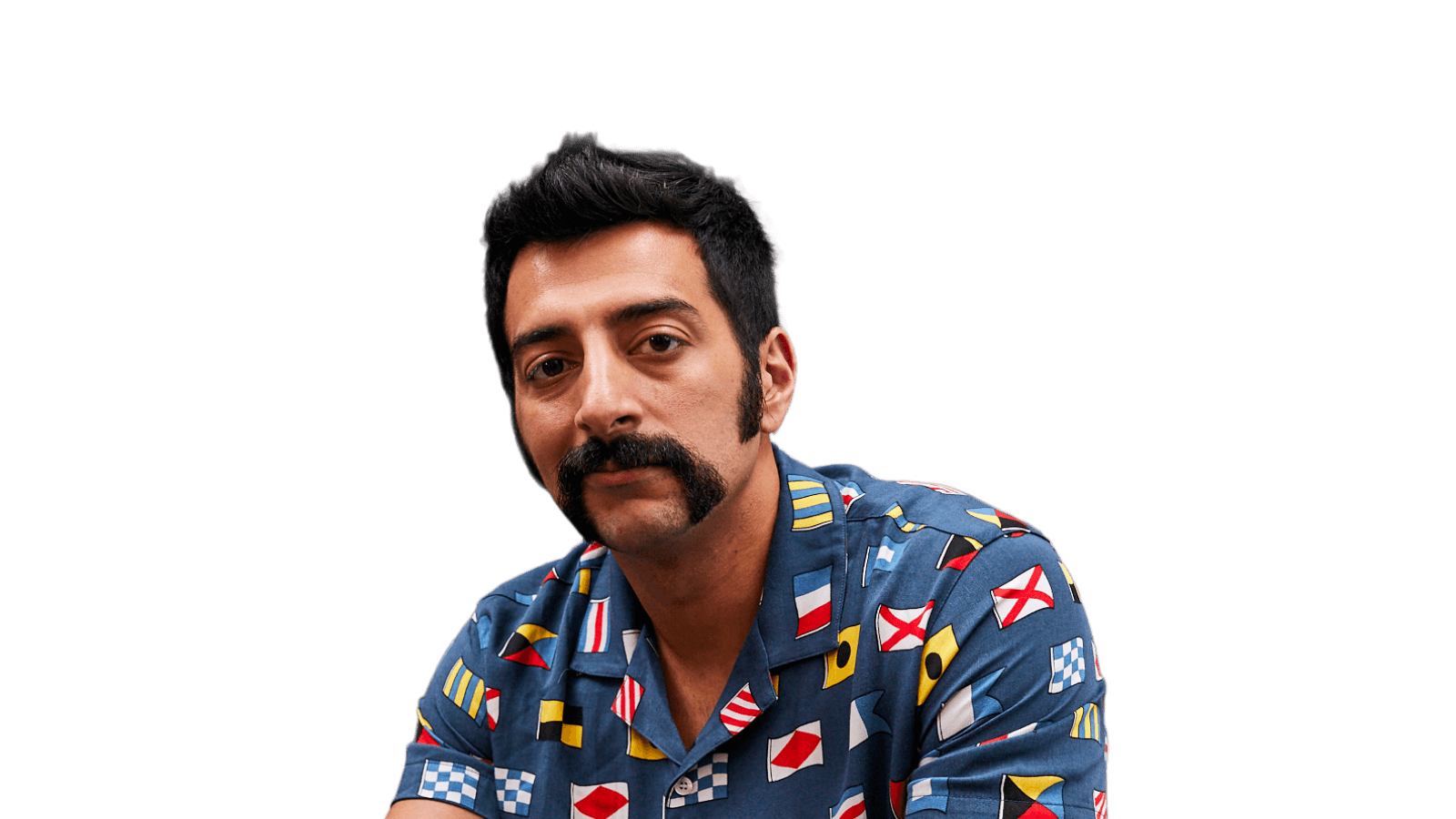 A photo of a man sporting an impressive moustache.